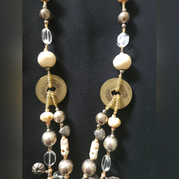 Vintage 'Sea Dreaming' designer beaded Amulet necklace by Maggie Zee - Picture 6 of 6